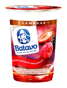 Quantas calorias em 1 unidade (170 g) Iogurte Camadas Frutas Vermelhas?