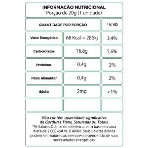 Quantas calorias em 1 unidade (20 g) Arroz Caramelizado?