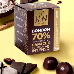 Quantas calorias em 1 unidade (20 g) Bombom de Chocolate Amargo com Recheio Trufado Sabor Licor de Chocolate?