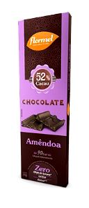 Quantas calorias em 1 unidade (20 g) Chocolate 52% Cacau com Amêndoa?