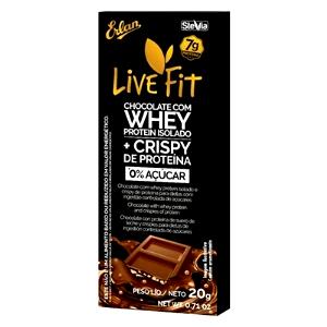 Quantas calorias em 1 unidade (20 g) Chocolate com Whey Protein?