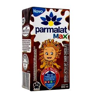 Quantas calorias em 1 unidade (200 ml) Parmalat Max?