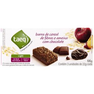 Quantas calorias em 1 unidade (22 g) Barra de Cereais Ameixa e Fibras com Chocolate?