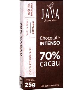 Quantas calorias em 1 unidade (25 g) 70% Cacau?