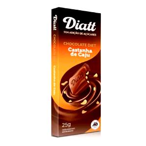Quantas calorias em 1 unidade (25 g) Chocolate Diet Castanha de Caju?