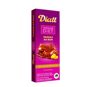 Quantas calorias em 1 unidade (25 g) Chocolate Diet Passas Ao Rum?