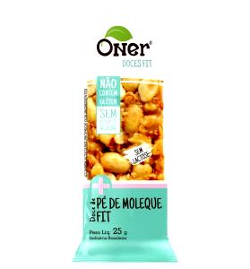 Quantas calorias em 1 unidade (25 g) Pé de Moleque Fit?