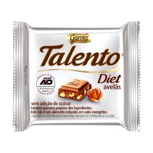 Quantas calorias em 1 unidade (25 g) Talento Diet Avelãs?