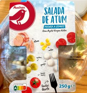 Quantas calorias em 1 unidade (250 g) Salada de Atum?