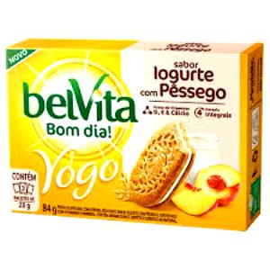 Quantas calorias em 1 unidade (28 g) Belvita Yogo Sabor Iogurte com Pêssego?
