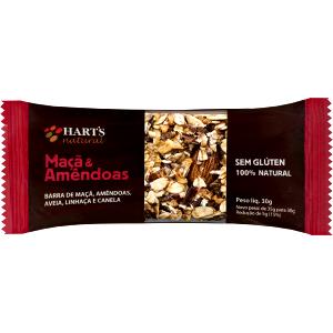 Quantas calorias em 1 unidade (30 g) Barra Maçã e Amêndoas?