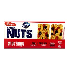 Quantas calorias em 1 unidade (30 g) Barra Nuts com Morango e Gotas de Chocolate?