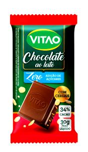 Quantas calorias em 1 unidade (30 g) Chocolate Ao Leite Crocante Zero Açúcar?