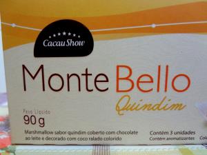 Quantas calorias em 1 unidade (30 g) Monte Bello Quindim?