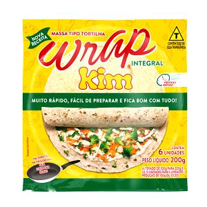 Quantas calorias em 1 unidade (30 g) Wrap Integral Kim?