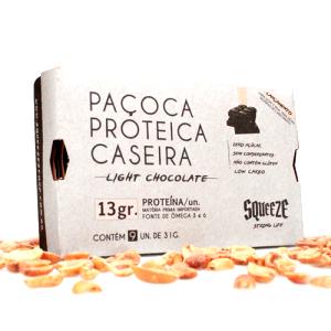 Quantas calorias em 1 unidade (31 g) Paçoca Proteica Caseira Light Chocolate?