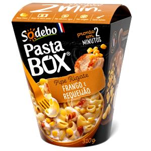Quantas calorias em 1 unidade (310 g) Pasta Box Pipe Rigate Frango e Requeijão?