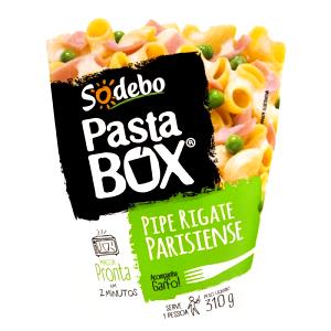 Quantas calorias em 1 unidade (310 g) Pasta Box Pipe Rigate Parisiense?
