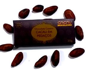 Quantas calorias em 1 unidade (35 g) Cacau em Pedaços?