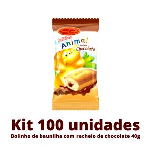 Quantas calorias em 1 unidade (40 g) Bolinho de Baunilha com Recheio de Chocolate?