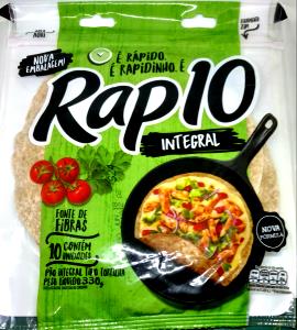 Quantas calorias em 1 unidade (40 g) Rap10 Integral?