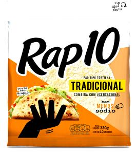 Quantas calorias em 1 unidade (40 g) Rap10 Tradicional?