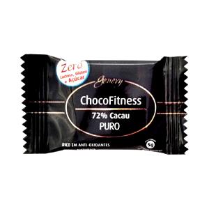 Quantas calorias em 1 unidade (5 g) Chocofitness 72% Cacau Puro?