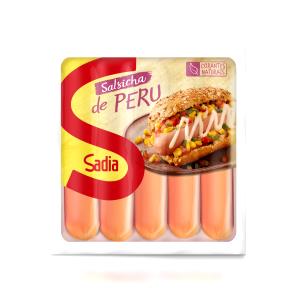 Quantas calorias em 1 unidade (50 g) Salsicha de Peru?