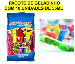 Quantas calorias em 1 unidade (55 ml) Geladinho?