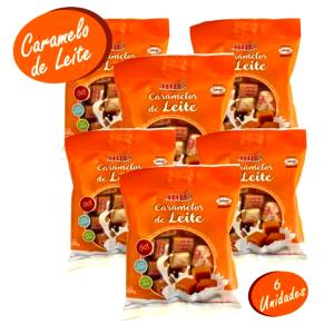 Quantas calorias em 1 unidade (6 g) Caramelo de Leite Diet?