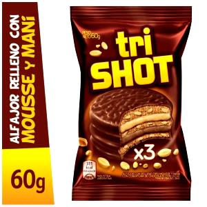 Quantas calorias em 1 unidade (60 g) Alfajor Triple?