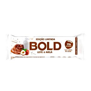 Quantas calorias em 1 unidade (60 g) Bold Bar Leite e Avelã?