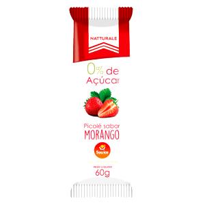 Quantas calorias em 1 unidade (60 g) Picolé Morango Zero Açúcar?