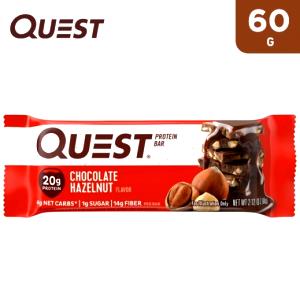 Quantas calorias em 1 unidade (60 g) Quest Bar Chocolate Hazelnut?