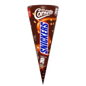 Quantas calorias em 1 unidade (62 g) Cornetto Snickers?