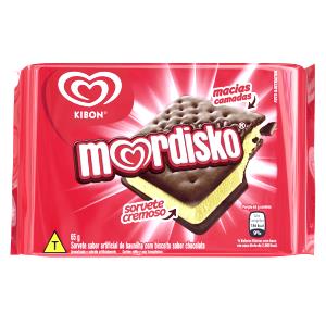 Quantas calorias em 1 unidade (65 g) Mordisko?