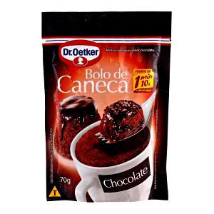 Quantas calorias em 1 unidade (70 ml) Bolo de Caneca Panetone e Chocolate?