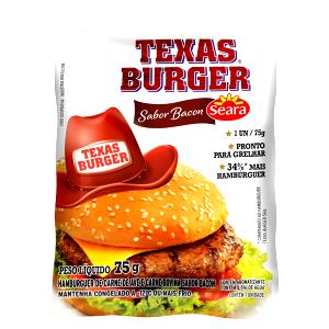 Quantas calorias em 1 unidade (75 g) Texas Burger Bacon?