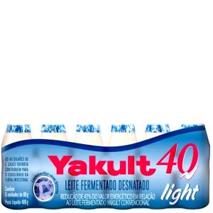 Quantas calorias em 1 unidade (80 g) Yakult 40 Light?