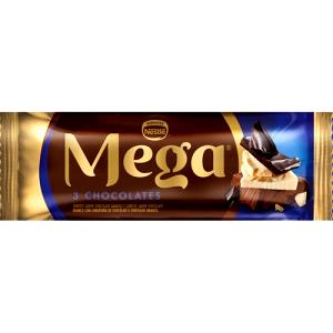 Quantas calorias em 1 unidade (81 g) Mega 3 Chocolates?