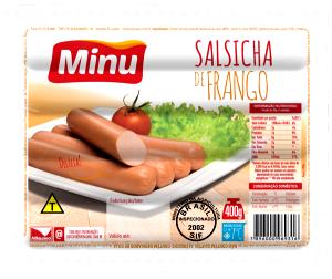 Quantas calorias em 1 unidade e meia (60 g) Salsicha de Frango?