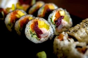 Quantas calorias em 1 Unidade Sushi com Vegetais Enrolados em Algas?