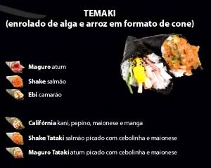 Quantas calorias em 1 unidade Temaki Kani?