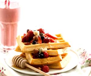 Quantas calorias em 1 Unidade Waffles Com Mel E Frutos Secos?