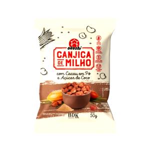 Quantas calorias em 1 xicara (25 g) Canjica de Milho com Cacau em Pó e Açúcar de Coco?