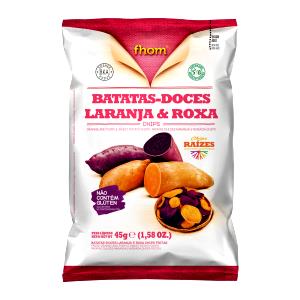 Quantas calorias em 1 xícara (25 g) Chips de Batatas-Doces Roxas?