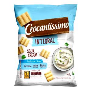 Quantas calorias em 1 xicara (25 g) Crocantíssimo Integral Sour Cream?