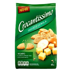 Quantas calorias em 1 xícara (25 g) Crocantíssimo Queijo e Cebola?