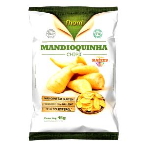 Quantas calorias em 1 xícara (25 g) Mandioquinha Chips?