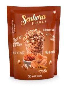 Quantas calorias em 1 xícara (25 g) Pipoca Churros?